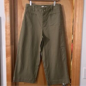 a new day olive Cropped wide leg pants